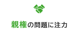 親権の問題に注力